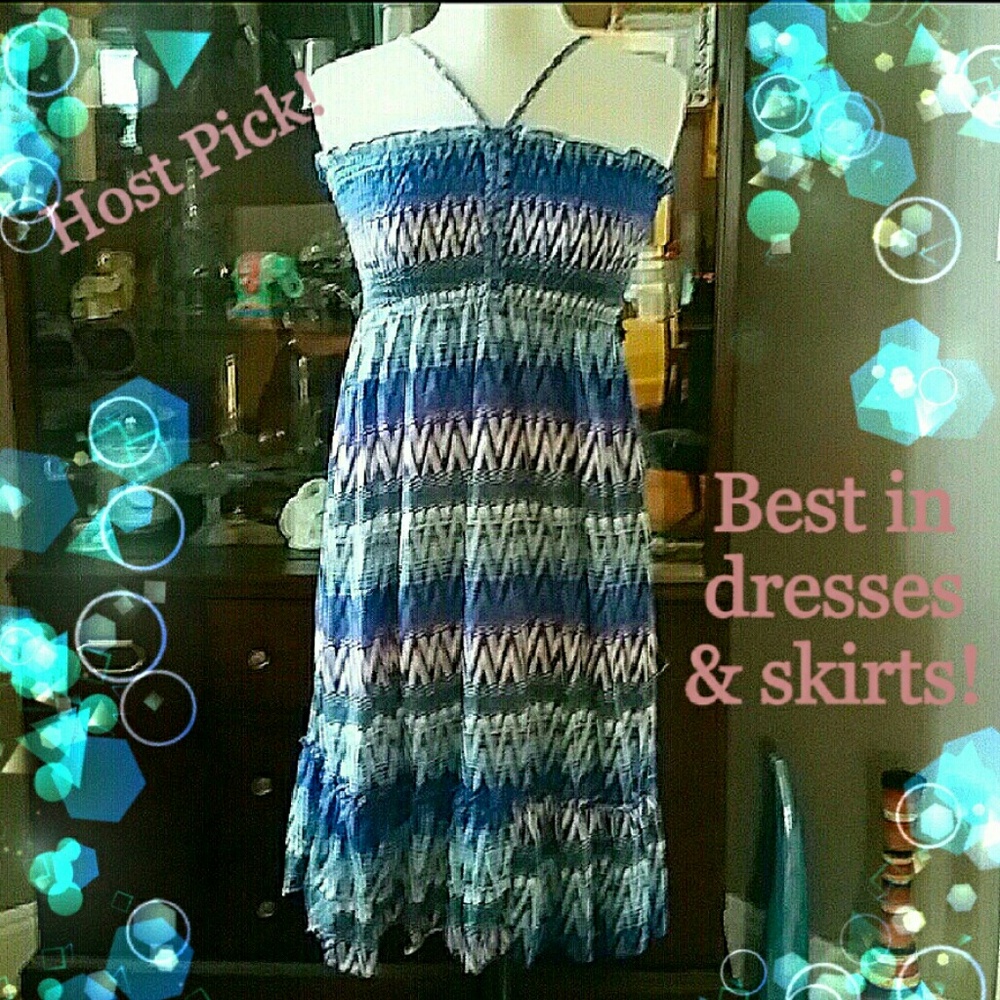 Truluv NWT Blue & Purple Zig Zag Dress